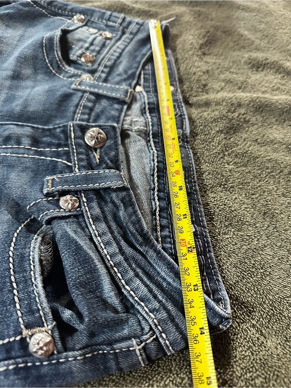 Miss Me Y2K Dark Blue Flare Jeans Boot Cut size 28 - Picture 11 of 12